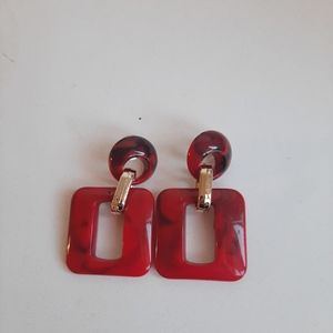 Square Acrylic Drop Earrings